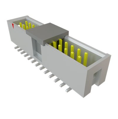 Samtec HTST Series Vertical Surface, Through Hole PCB Header, 26 Contact(s), 2.54 mm Pitch, 2 Row(s), Shrouded [HTST-113-01-L-DV-P-TR]; 644-478