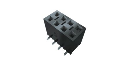Samtec SSM Series Vertical Surface Mount PCB Socket, 6-Contact, 2-Row, 2.54mm Pitch, SMT Termination [SSM-103-L-DV-P-TR]; 644-498