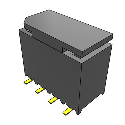 Samtec SSM Series Vertical Surface Mount PCB Socket, 8-Contact, 2-Row, 2.54mm Pitch, SMT Termination [SSM-104-L-DV-BE-LC-P-TR]; 644-500