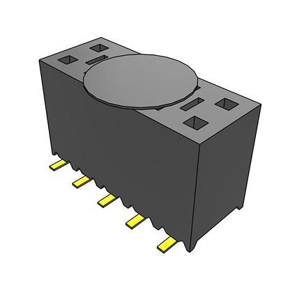 Samtec SSM Series Vertical Surface Mount PCB Socket, 10-Contact, 2-Row, 2.54mm Pitch, SMT Termination [SSM-105-L-DV-LC-K-TR]; 644-510