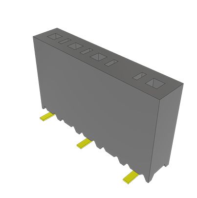 Samtec SSM Series Vertical Surface Mount PCB Socket, 10-Contact, 2-Row, 2.54mm Pitch, SMT Termination [SSM-105-L-DV-LC-P-TR]; 644-511