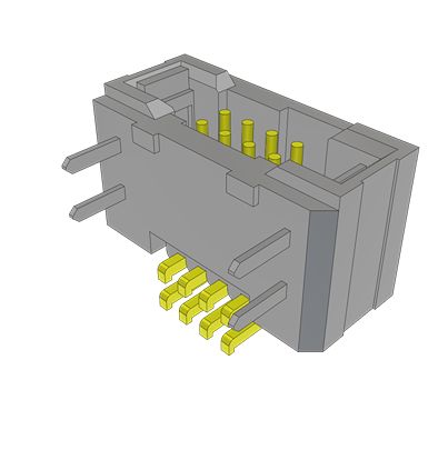 Samtec TFM Series Horizontal Surface, Through Hole PCB Header, 8 Contact(s), 1.27 mm Pitch, 2 Row(s), Shrouded [TFM-104-02-S-DH-TR]; 644-514