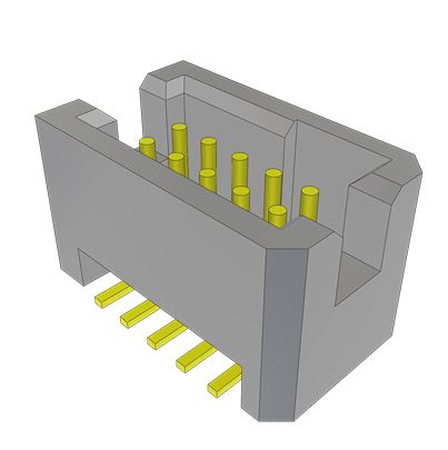 Samtec TFM Series Vertical Surface, Through Hole PCB Header, 10 Contact(s), 1.27 mm Pitch, 2 Row(s), Shrouded [TFM-105-02-S-D-TR]; 644-517