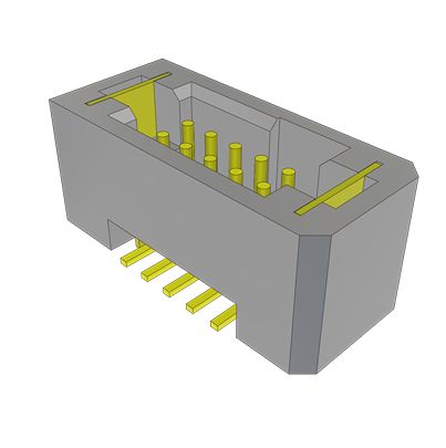 Samtec TFM Series Vertical Surface, Through Hole PCB Header, 10 Contact(s), 1.27 mm Pitch, 2 Row(s), Shrouded [TFM-105-02-S-D-WT-TR]; 644-518