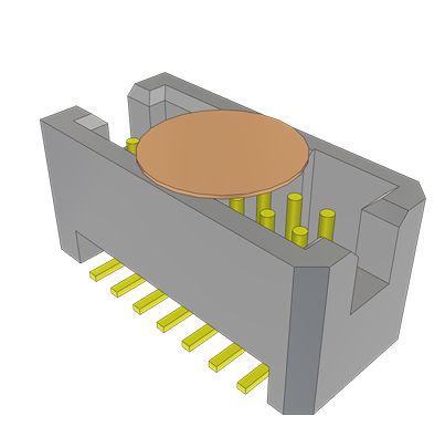 Samtec TFM Series Vertical Through Hole and Surface Mount PCB Header, 14 Contact(s), 1.27 mm Pitch, 4 Row(s), Shrouded [TFM-107-02-S-D-K-TR]; 644-525
