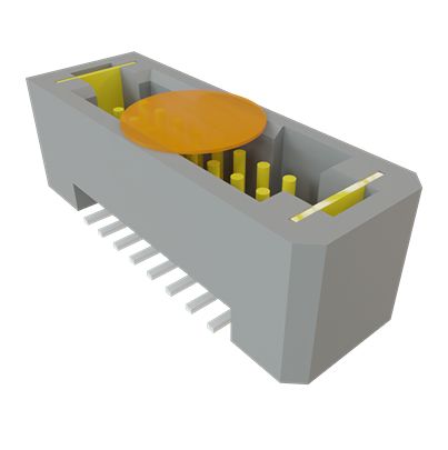 Samtec TFM Series Vertical Through Hole and Surface Mount PCB Header, 16 Contact(s), 1.27 mm Pitch, 4 Row(s), Shrouded [TFM-108-02-S-D-WT-K-TR]; 644-527