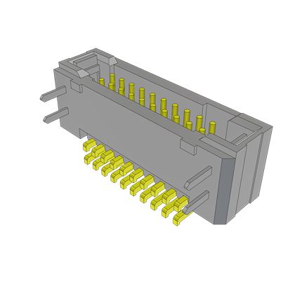 Samtec TFM Series Horizontal Through Hole and Surface Mount PCB Header, 20 Contact(s), 1.27 mm Pitch, 2 Row(s), Shrouded [TFM-110-02-S-DH-TR]; 644-532