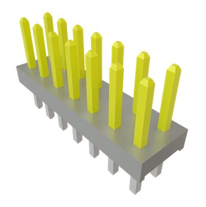 Samtec TMM Series Vertical Through Hole PCB Header, 50 Contact(s), 2 mm Pitch, 2 Row(s), Unshrouded [TMM-107-03-F-D]; 644-551
