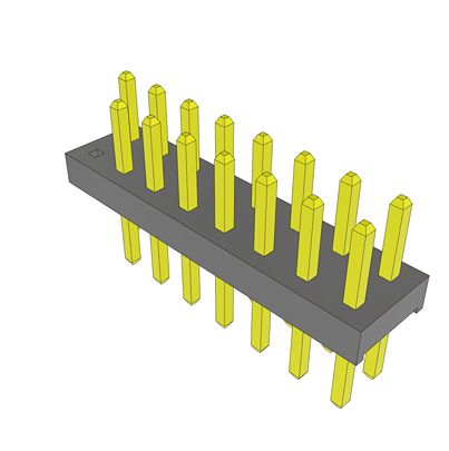 Samtec TMM Series Vertical Through Hole PCB Header, 50 Contact(s), 2 mm Pitch, 2 Row(s), Unshrouded [TMM-108-01-G-D-001]; 644-552