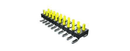 Samtec TMM Series Right Angle Through Hole PCB Header, 50 Contact(s), 2 mm Pitch, 2 Row(s), Unshrouded [TMM-109-01-L-D-RA]; 644-554