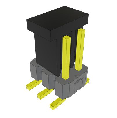 Samtec TSM Series Vertical Surface PCB Header, 6 Contact(s), 2.54 mm Pitch, 2 Row(s), Unshrouded [TSM-103-01-T-DV-A-P-TR]; 644-568