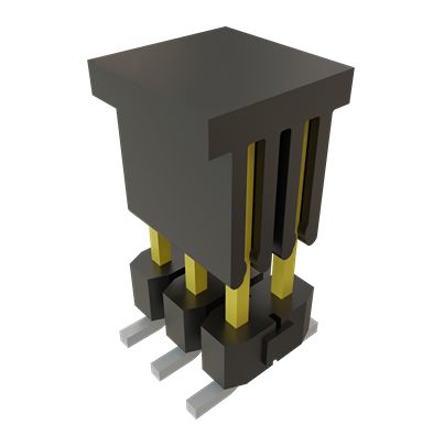 Samtec TSM Series Vertical Surface PCB Header, 6 Contact(s), 2.54 mm Pitch, 2 Row(s), Unshrouded [TSM-103-02-L-DV-A-P-TR]; 644-572
