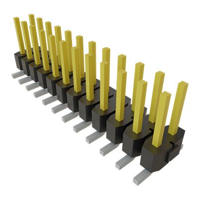 Samtec TSM Series Vertical Surface PCB Header, 24 Contact(s), 2.54 mm Pitch, 2 Row(s), Unshrouded [TSM-112-01-F-DV]; 644-574
