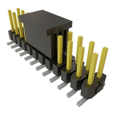 Samtec TSM Series Vertical Surface PCB Header, 24 Contact(s), 2.54 mm Pitch, 2 Row(s), Unshrouded [TSM-112-01-S-DV-P-TR]; 644-575