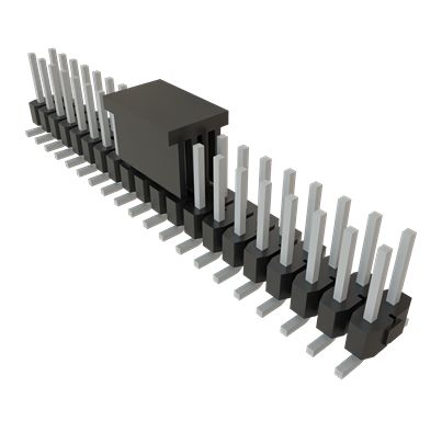 Samtec TSM Series Vertical Surface PCB Header, 40 Contact(s), 2.54 mm Pitch, 2 Row(s), Unshrouded [TSM-120-01-T-DV-P-TR]; 644-576