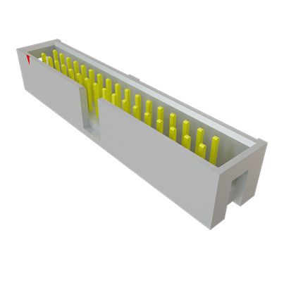 Samtec TST Series Right Angle Through Hole PCB Header, 34 Contact(s), 2.54 mm Pitch, 2 Row(s), Shrouded [TST-117-01-T-D]; 644-578