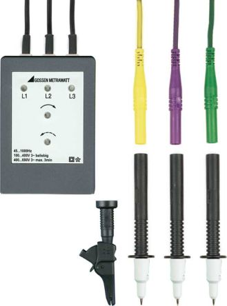 Gossen Metrawatt GTM5202000R0001 Phase Rotation Tester, CAT III 600V, 1kHz Max, 690V Max [GTM5202000R0001]; 645-137