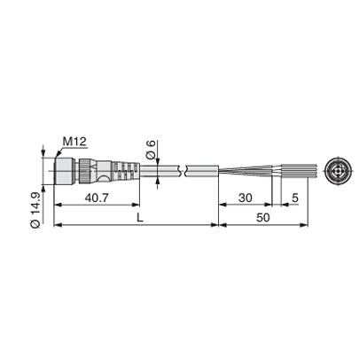 SMC EX500 Series Cable for Use with EX500 Interface Unit, Power Supply, Power to Valve, 24 V dc [EX500-AP050-S]; 645-733