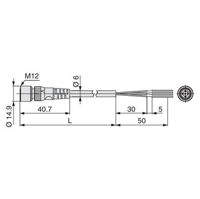 SMC EX500 Series Cable for Use with EX500 Interface Unit, Power Supply, Power to Valve, 24 V dc [EX500-AP100-S-X1]; 645-734