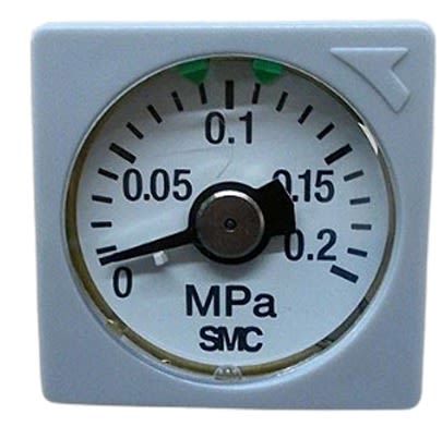 SMC NPT 1/8 Analogue Pressure Gauge 0.2mPa Panel 30mm Outside Diameter [GC3-2AS]; 645-750