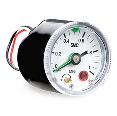 SMC NPT 1/8 Analogue Pressure Gauge 1mPa Panel 42.5mm Outside Diameter [GP46-10-01-X201-Q]; 645-753