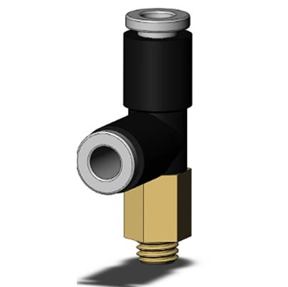 SMC KQ2 Series One-touch Fitting, Push In 4 mm to M5 x 0.8, Threaded-to-Tube Connection Style, KQ2Y04-M5A-X35 [KQ2Y04-M5A-X35]; 645-795
