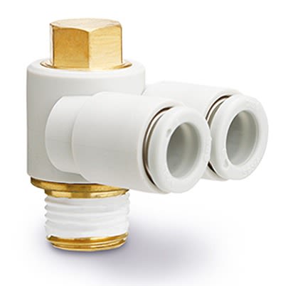 SMC KQ2 Series One-touch Fitting, Push In 4 mm to M5 x 0.8, Threaded-to-Tube Connection Style, KQ2Z04-M5A-X35 [KQ2Z04-M5A-X35]; 645-796