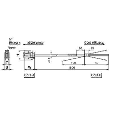 SMC LEC Series Cable for Use with LECSA/LECS-T, 1.5m Length,LEC-CSNS-1 [LEC-CSNS-1]; 645-813