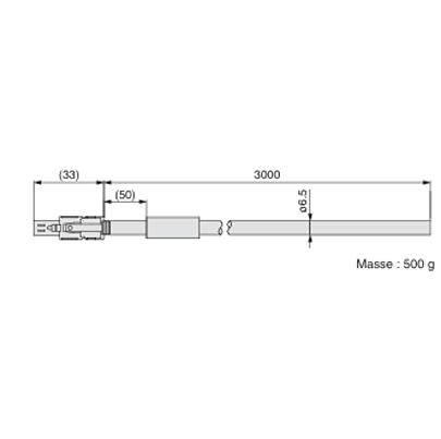 SMC LEC Series Cable for Use with LECSB2-T, LECSN2-T, LECSS2-T, 3m Length,LEC-MR-D05UDL3M [LEC-MR-D05UDL3M]; 645-815