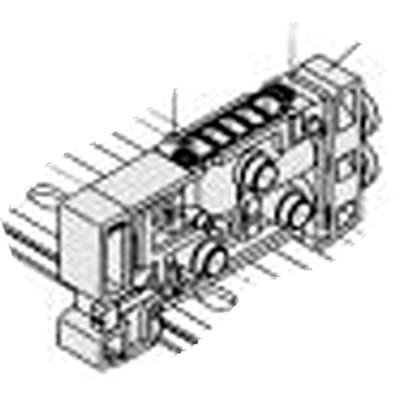 SMC SX5000 series One-touch Fitting 8 mm Manifold Block for use with Valve, SX5000-50-1A-C8-Q [SX5000-50-1A-C8-Q]; 645-894
