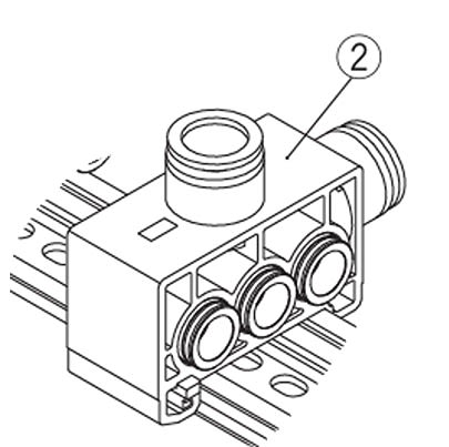 SMC SY7000 Block Assembly Kit, SY7000-75-1A-Q [SY7000-75-1A-Q]; 645-969