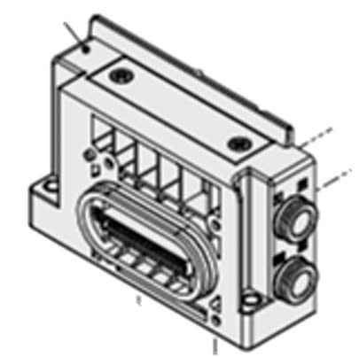 SMC SY70M End Plate, SY70M-1-1A-C12-NA [SY70M-1-1A-C12-NA]; 645-971
