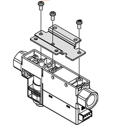 SMC Bracket, ZS Series, For Use With Flow Switch [ZS-33-MS]; 646-110