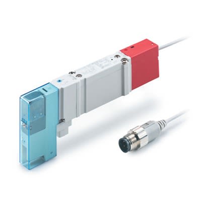 SMC 5/2 & 5/3 Pneumatic Solenoid Valve - Solenoid M8 SY5000 Series 24V dc [SY5100-5U1-M9PWSAPC-X30]; 646-180