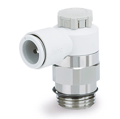 SMC AS Series Series Threaded, Tube Flow Controller, 1/8 in Female Inlet Port, 4mm Tube Inlet Port x 1/8 in Female [AS2211F-U01-04]; 646-292