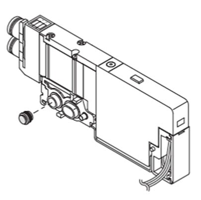 SMC SSQ1000 series Manifold Block for use with Valve, SSQ1000-B-P [SSQ1000-B-P]; 646-509