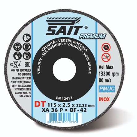 SAIT PMUC Cutting Disc, 115mm x 2.5mm Thick [1000001078]; 646-970
