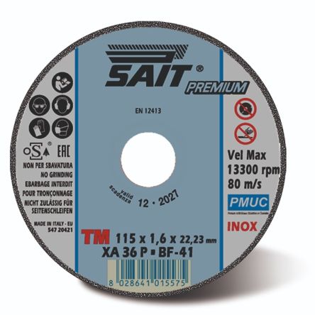 SAIT PMUC Cutting Disc, 115mm x 1.6mm Thick [1000001557]; 646-975