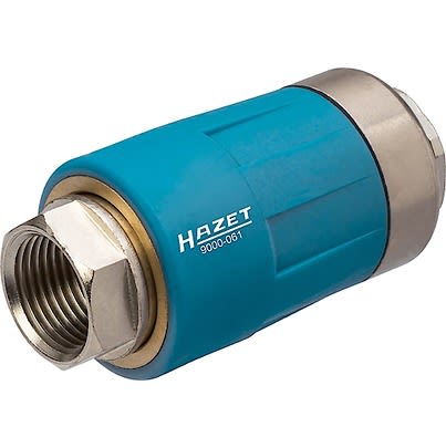 HAZET Nickel Plated Brass Female Pneumatic Quick Connect Coupling, G 3/8 One Touch [9000-061]; 647-017