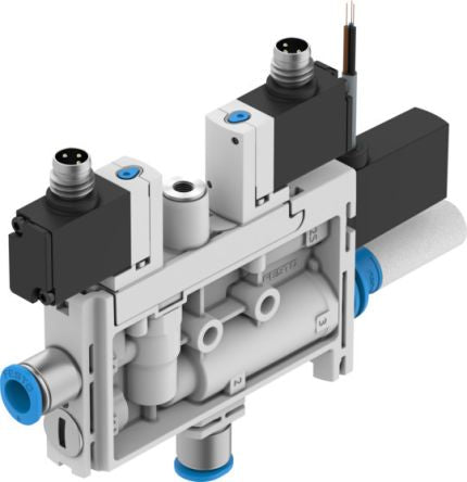 Festo Vacuum Generator, 0.7mm nozzle , 4.5bar 17L/min, OVEL series [OVEL-7-H-15-PQ-VQ4-UA-C-A-V1PNLK-R8]; 647-129