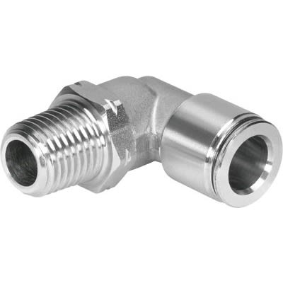 Festo CRQSL Series Push-in Fitting, NPTF 1/4 Male to 3/8 in, Threaded-to-Tube Connection Style, 565330 [CRQSL-1/4-3/8-U]; 647-164