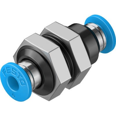 Festo QSS Series Bulkhead, 4 mm to 4 mm, Tube-to-Tube Connection Style, 130788 [QSS-4-100]; 647-215