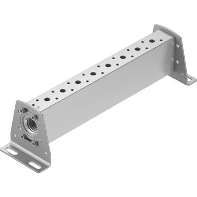 Festo VABM-B10 series 7 station NPT 3/4 Manifold for use with Solenoid And Pneumatic Valve, 8026352 [VABM-B10-30-N34-7-P53]; 647-309