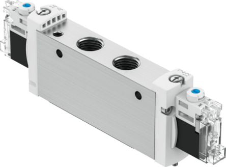 Festo 5/3 Closed Pneumatic Solenoid Valve - Electrical G 1/4 VUVG Series 24V dc [VUVG-L18-P53C-ZT-G14-1H2L-F1A]; 647-347