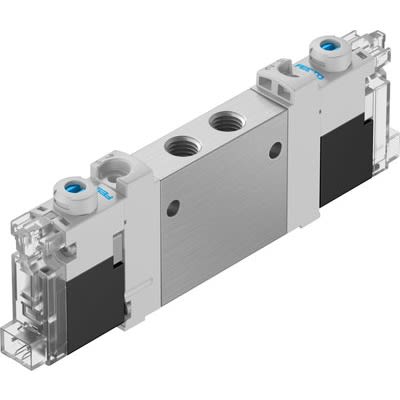 Festo 2x3/2-Way, Closed, Monostable Pneumatic Solenoid Valve - Electrical M7 VUVG Series 24V dc [VUVG-LK10-T32C-AT-M7-1H2L-W1-S]; 647-352