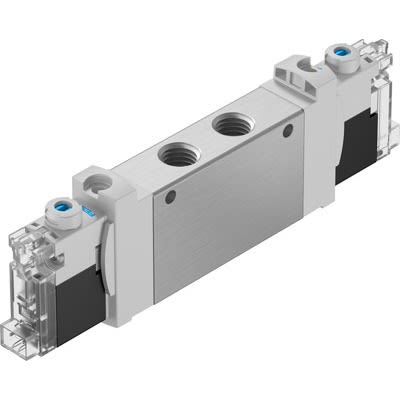 Festo 2x3/2-Way, Closed, Monostable Pneumatic Solenoid Valve - Electrical G 1/8 VUVG Series 24V dc [VUVG-LK14-T32C-AT-G18-1H2L-W1-S]; 647-353