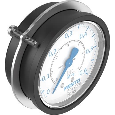 Festo G 1/4 Analogue Pressure Gauge 6bar Panel 63mm Outside Diameter [PAGN-P-63-0.6M-G14-1]; 647-498