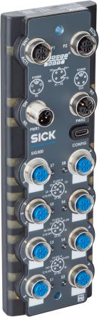 SICK SIG300 Series I/O module, M12, 5 way, 4 port [SIG300-0A04AA100]; 647-956