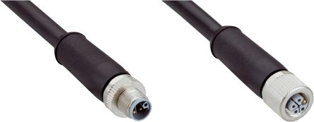 SICK Straight Female 5 way M12 to Straight Male 5 way M12 Actuator/Sensor Cable, 10m [YF2L15-100UK1M2L15]; 647-965