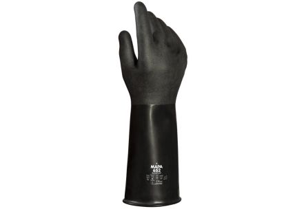 Mapa Butoflex 652 Black Butyl Anti-Static Work Gloves, Size 8, Butyl Coating [34652017]; 648-500